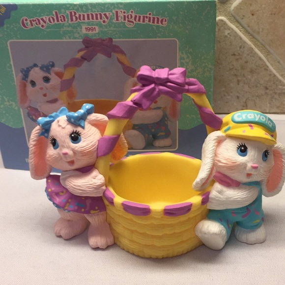 Hallmark Other - Hallmark Crayola Bunny & Basket Figurine 1991